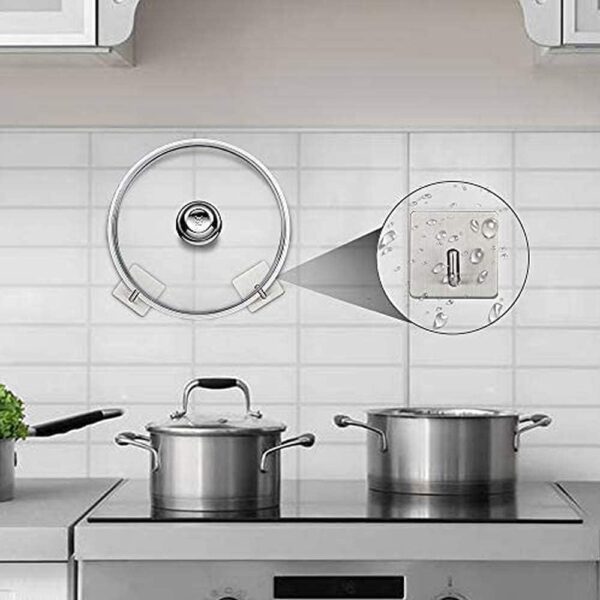 JIALTO 2 Pcs Heavy Duty Stainless Steel SUS 304 Adhesive Wall Hooks - Multipurpose, Waterproof, and Stylish Hooks for Bathroom, Kitchen, and More