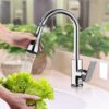 Heavy Duty 360° Rotating Tap Extension for Kitchen Sink | 2-Mode Splash Filter Kitchen Tap Extender | Flexible Chrome Water Faucet Attachment & Aerator with Universal Fitting, Silver