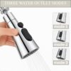 Heavy Duty 360° Rotating Tap Extension for Kitchen Sink | 2-Mode Splash Filter Kitchen Tap Extender | Flexible Chrome Water Faucet Attachment & Aerator with Universal Fitting, Silver