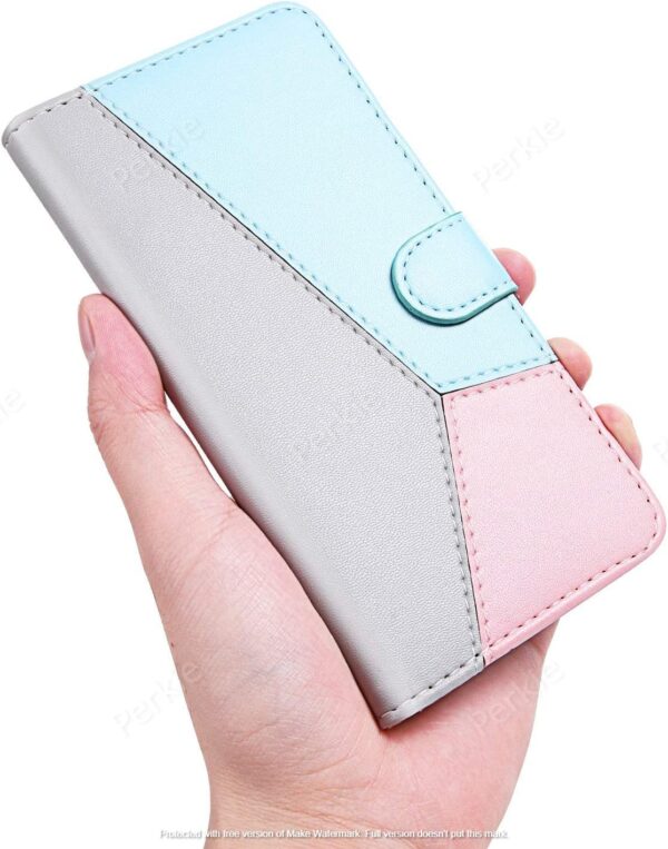 1777053167_Perkie-Faux-Leather-Candy-Series-For-Samsung-Galaxy-A14-5G-Magnetic-Wallet-Case-Flip-Cover-Soft-Tricolor-Blue.jpg Perkie Faux Leather Candy Series For Samsung Galaxy A14 5G Magnetic Wallet Case Flip Cover (Soft Tricolor), Blue