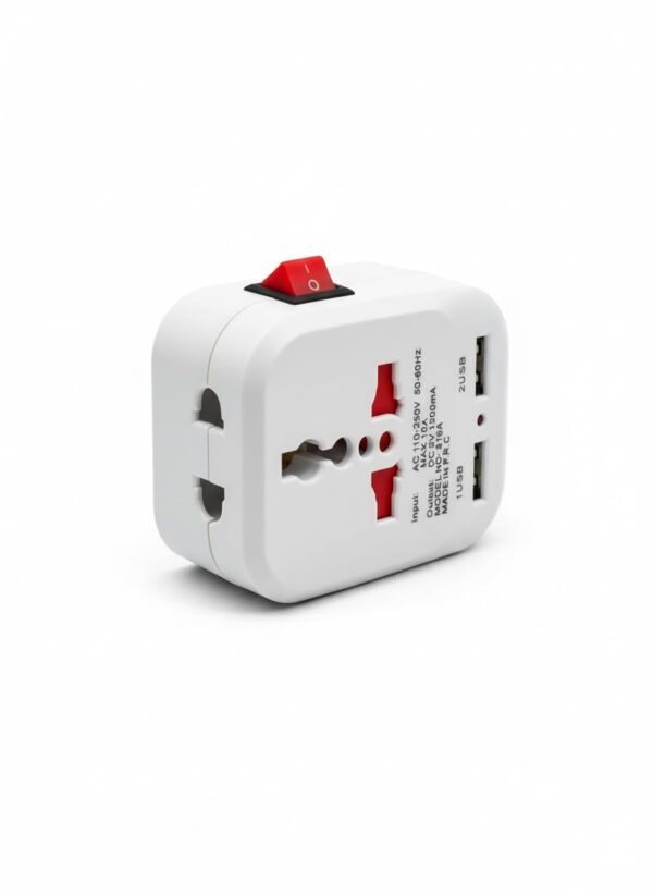 1777056807_SBF-Plastic-Spice-3-Pin-Universal-Travel-1Adaptor-White-Set-of-1-White.jpg SBF Plastic Spice 3-Pin Universal Travel 1Adaptor (White) Set of 1 (White)
