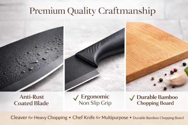 1777057827_Premium-Stainless-Steel-Knife-Set-with-Bamboo-Wooden-Chopping-Board-3-Piece-Ultra-Sharp-Blades-Chef-Meat-Cleaver-Utility-Kitchen-Knife-Set-Eco-Friendly-Multipurpose-Cutting-Board-Kitchen-Tool.jpg Premium Stainless Steel Knife Set with Bamboo Wooden Chopping Board | 3-Piece Ultra-Sharp Blades, Chef, Meat Cleaver & Utility Kitchen Knife Set | Eco Friendly Multipurpose Cutting Board Kitchen Tool