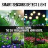 Solar Pote Decore Light Garden Lights 8 Bulb Firfly Outdoor Solar Firefly Outdoor 8 LED Starburst Swaying Solar Garden Light, Warm Garden Light (7)
