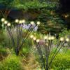 Solar Pote Decore Light Garden Lights 8 Bulb Firfly Outdoor Solar Firefly Outdoor 8 LED Starburst Swaying Solar Garden Light, Warm Garden Light (7)