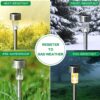 Solar Lights Outdoor Pathway,Solar Walkway Lights Outdoor,Garden Led Lights, Waterproof Garden Lights for Pathway Walkway Patio Yard Lawn Driveway (Pack of 8)