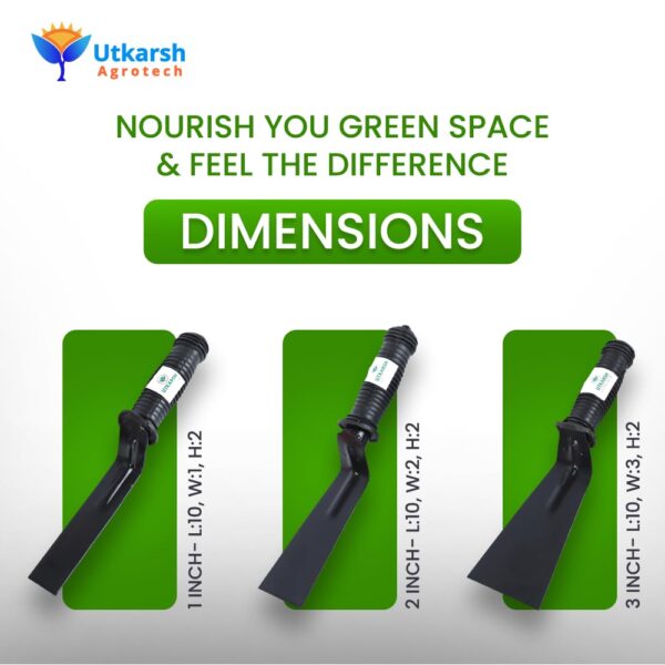 Utkarsh 1 Inch Khurpi for Gardening Accessories | Rust-Free Khurpi for Home Garden | Plant Tools for Soil Tilling, Digging | Essential Indoor Outdoor Terrace Garden Hand Tools Kit | Pack of 2 Tools