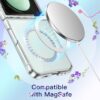 NISHTECH Silicone for Samsung Galaxy Z Flip 5 5G Magnetic Transparent Case | Shock Proof Design & Camera Protection | Magsafe Wireless Charging Case | Sleek Hard Crystal Cover - Clear Back