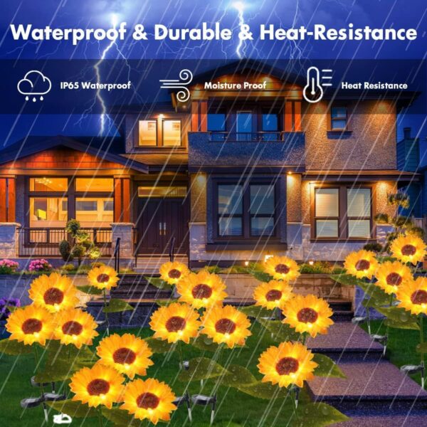 1777093097_Solar-Sunflower-Stake-Garden-Lights-Waterproof-LED-Outdoor-LightsLarge-Realistic-Flowers-for-Courtyard-Front-Yard-Backyard-Pathway-Patio-Porch-Walkway-2-Pack.jpg Solar Sunflower Stake Garden Lights, Waterproof LED Outdoor Lights,Large Realistic Flowers for Courtyard, Front Yard Backyard Pathway Patio Porch Walkway (2 Pack)