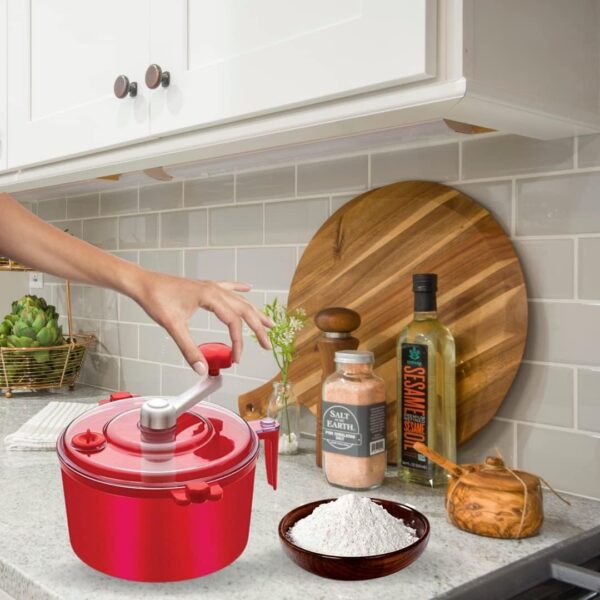 2 in 1 Atta Dough Maker Non-Electric with Measuring Cups | Manual Dough Kneader Machine for Roti, Chapati & Bread | Easy Kitchen Tool for Home Use, Atta Maker Set