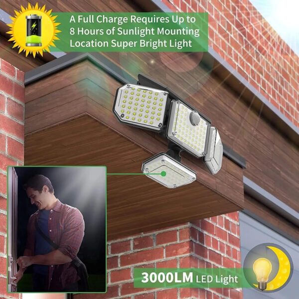 1777100620_Aluminium-Outdoor-Solar-Light-Solar-Light-with-Motion-Sensor-Ip65-Waterproof-138-Led-Outdoor-Solar-Floodlight-3-Heads-for-Garden-Solar-Street-Light.jpg Aluminium Outdoor Solar Light, Solar Light with Motion Sensor Ip65 Waterproof 138 Led Outdoor Solar Floodlight 3 Heads for Garden, Solar Street Light