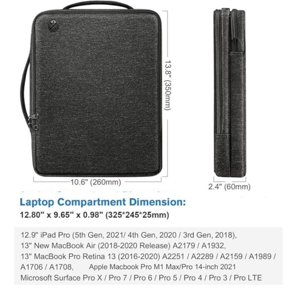 MOCA Laptop Shoulder Bag for MacBook Neo/Air/Pro 13-inch M2 M1 M4 M5, Pro 14-inch, MacBook Air 13.6", Tab S8 Ultra 14.6 Padded Carrying Case for Dell XPS 13, 13.5'' Surface Laptop/Book, HP, Acer