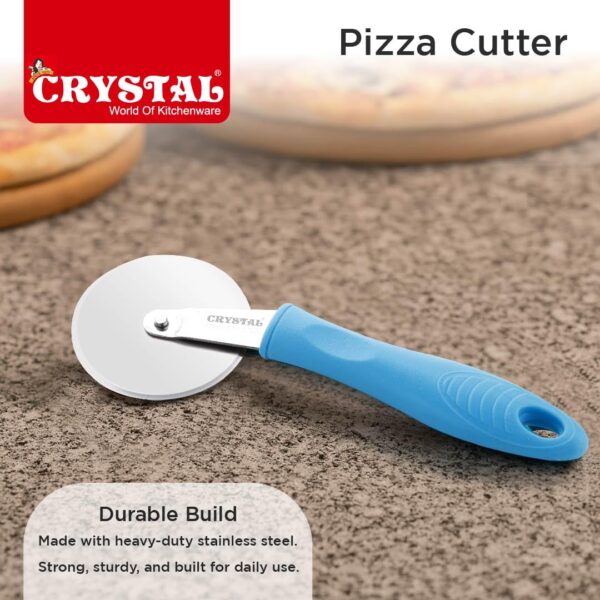 Crystal - MKA069 Stainless Steel Pizza Cutter, Multicolour