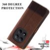 TheGiftKart Flip Back Cover Case for Mi Redmi Note 15 Pro 5G | Dual-Color Leather Finish | Inbuilt Stand & Pockets | Wallet Style Flip Back Case for Redmi Note 15 Pro 5G (Faux Leather, Brown & Coffee)