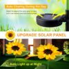 Suicune Solar Garden Stake Light, Outdoor Sunflower Lights,Automatic Charging IP65 Waterproof LED Lamp,Realistic Petals Flowers for Garden Yard Patio Lawn Walkway Decoration,Yellow (2 Pack)