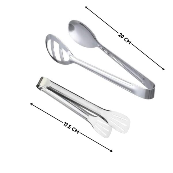 The Cook House - Stainless Steel Utility Tong for Kitchen Tong for Cooking, Frying & Serving | Pakkad for Kitchen with Grip, Tong, Pakadni, Sansi, Chimta, Gripper for Kitchen Use - Set of 4