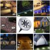 XSOURCE Solar Ground Lights, Solar Disk Lights Outdoor Waterproof Solar Garden Lights for Pathway Outdoor in-Ground Lawn Yard Deck Patio Walkway (4)