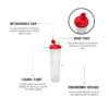 Tupperware Mega Magic Plastic Flow Bottle, 1.1 litres, 1 Piece, Multicolor