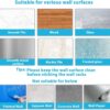 JIALTO 1 PCS Adhesive Broom Holder Wall Mounted – Stainless Steel Mop Holder for Bathroom & Kitchen, No Drill Wall Organizer for Broom Stick, Cleaning Tools Hanger