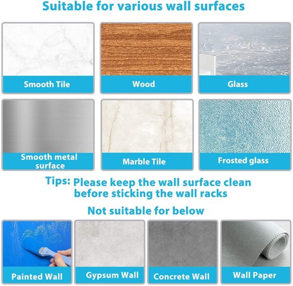 JIALTO 1 PCS Adhesive Broom Holder Wall Mounted – Stainless Steel Mop Holder for Bathroom & Kitchen, No Drill Wall Organizer for Broom Stick, Cleaning Tools Hanger