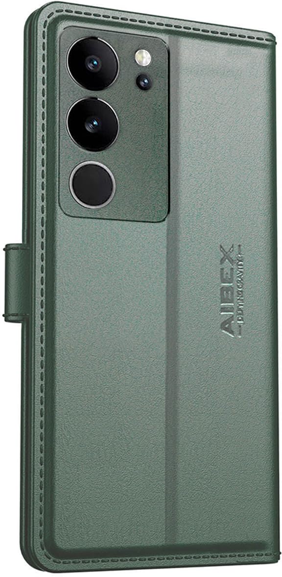 1777138297_AIBEX-®-Compatible-for-Vivo-V29-Pro-5G-Vivo-V29-5G-Flip-Cover-Leather-Finish-Inside-TPU-with-Card-Pockets-Wallet-Stand-Complete-Protection-Flip-Case-Green.jpg AIBEX ® Compatible for Vivo V29 Pro 5G / Vivo V29 5G Flip Cover Leather Finish | Inside TPU with Card Pockets | Wallet Stand | Complete Protection Flip Case - Green