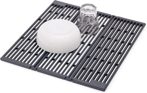 1777151612_Multipurpose-Folding-Over-Sink-Dish-Drying-Rack-–-Roll-Up-Heat-Resistant-Silicone-Kitchen-Drainer-–-Collapsible-Sink-Rack-for-Fruits-Vegetables-and-Utensils-1-Pcs.jpg Multipurpose Folding Over Sink Dish Drying Rack – Roll Up Heat Resistant Silicone Kitchen Drainer – Collapsible Sink Rack for Fruits, Vegetables and Utensils (1 Pcs)