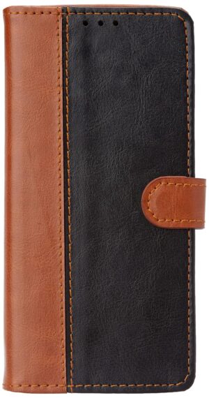 Amazon Brand - Solimo Flip Leather Mobile Cover (Soft, Flexible & Kickstand Back case) Compatible for Mi Redmi 12C 4G / Poco C55 4G (CamelBlack)