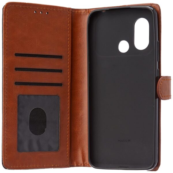 1777155240_Amazon-Brand-Solimo-Flip-Leather-Mobile-Cover-Soft-Flexible-Kickstand-Back-case-Compatible-for-Mi-Redmi-12C-4G-Poco-C55-4G-CamelBlack.jpg Amazon Brand - Solimo Flip Leather Mobile Cover (Soft, Flexible & Kickstand Back case) Compatible for Mi Redmi 12C 4G / Poco C55 4G (CamelBlack)