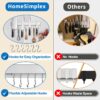 12 Inch Magnetic Knife Holder for Wall with Hooks (6pcs) -Knife Magnetic Strip -Kitchen Utensil Hanger -Magnetic Utensil Holder -Premium 304 Stainless Steel Kitchen Utensil Rack Wall Mount