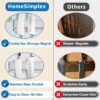 12 Inch Magnetic Knife Holder for Wall with Hooks (6pcs) -Knife Magnetic Strip -Kitchen Utensil Hanger -Magnetic Utensil Holder -Premium 304 Stainless Steel Kitchen Utensil Rack Wall Mount