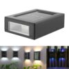Solar Wall Lights Small Fence Lights Waterproof Solar Powered Up Down LED Porch Light Luces Solares para Exteriores Garden Lights Outdoor Solar Landscape Lights (2)