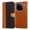 Amazon Brand - Solimo Flip Leather Mobile Cover (Soft, Flexible Amazon Brand - Solimo Flip Leather Mobile Cover (Soft, Flexible & Kickstand Back case) Compatible for iQoo 12 5G (CamelBlack)