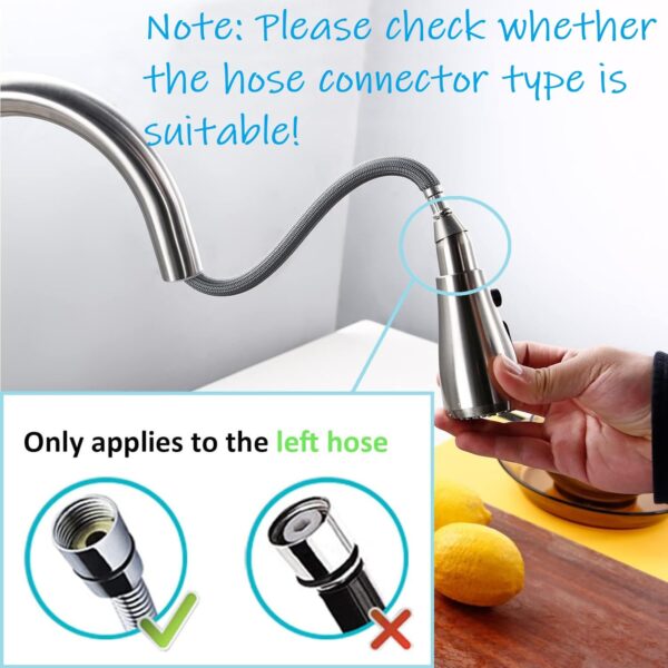 1777164443_Fat-Cattie-Pull-Down-Kitchen-Faucet-Sprayer-Head-Replacement-Part-Pull-Out-Sink-Sprayer-Replacement-Nozzle-Kitchen-Faucet-Head-Hose-Spray-Tap-Spout-Only-for-G120.8inchConnector-Brushed-Nickel.jpg Fat-Cattie Pull Down Kitchen Faucet Sprayer Head Replacement Part - Pull Out Sink Sprayer Replacement Nozzle, Kitchen Faucet Head Hose Spray Tap Spout Only for G1/2(0.8inch)Connector (Brushed Nickel)