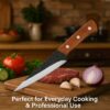 Machado Forged Knife Set – 4 Piece Kitchen Knife Collection with Hammered Stainless Steel Blades & Wooden Handles | Chef, Utility, Boning & Cleaver Knives for Home & Professional Cooking