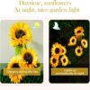 Sunflower Garden Light(2 PIS) Solar Garden Lights Outdoor Sun Flower Garden Light Sunflower Garden Light Solar Powered Realistic Sunflower Lights Waterproof Decorative Landscape Lights