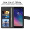 Flip Cover Back Case for Samsung Galaxy A6 | Premium Leather Finish | Inbuilt Pockets & Stand | Flip Cover Back Case for Samsung Galaxy A6 (Black)