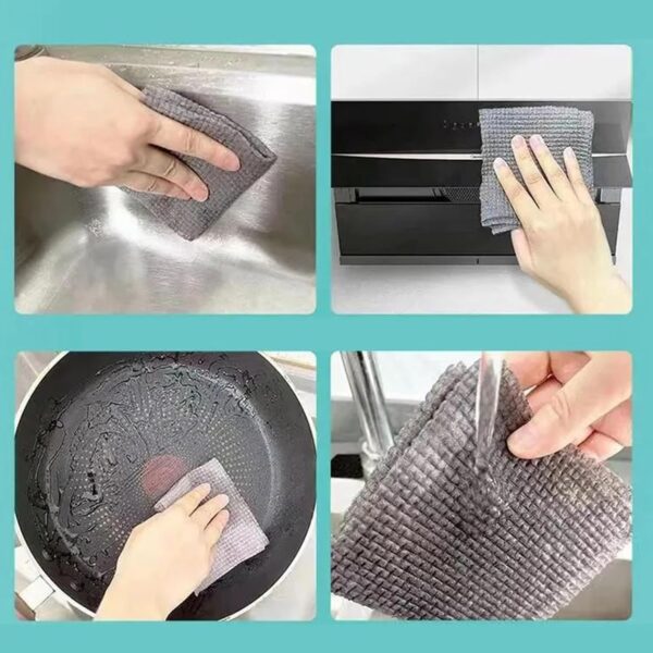 25 Pcs Multi Color Durable Non Woven Kitchen Cloth Disposable Kitchen Wipes for Kitchen Utensils & Dishes