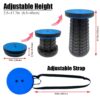 Portable Telescopic Stool, 2nd Generation Folding Stool Camping Lightweight Stool for Outdoor Camping BBQ Fishing Hiking Gardening Indoor, Maximum Load 397 lb