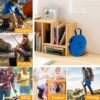 Portable Telescopic Stool, 2nd Generation Folding Stool Camping Lightweight Stool for Outdoor Camping BBQ Fishing Hiking Gardening Indoor, Maximum Load 397 lb