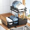 1777233255_Cloyster-Detachable-Dish-Drying-Rack-Two-Tier-Dish-Organizer-with-Cup-Holder-360°-Swivel-SpoutUtensil-Holder-and-Cutting-Board-Holder-Over-the-Sink-Dish-Rack-for-Kitchen-CL-09.jpg Cloyster Detachable Dish Drying Rack, Two Tier Dish Organizer with Cup Holder, 360° Swivel Spout,Utensil Holder and Cutting Board Holder, Over the Sink Dish Rack for Kitchen (CL-09)