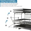 1777233258_Cloyster-Detachable-Dish-Drying-Rack-Two-Tier-Dish-Organizer-with-Cup-Holder-360°-Swivel-SpoutUtensil-Holder-and-Cutting-Board-Holder-Over-the-Sink-Dish-Rack-for-Kitchen-CL-09.jpg Cloyster Detachable Dish Drying Rack, Two Tier Dish Organizer with Cup Holder, 360° Swivel Spout,Utensil Holder and Cutting Board Holder, Over the Sink Dish Rack for Kitchen (CL-09)