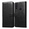 Amazon Brand-Solimo Flip Leather Mobile Cover (Soft, Flexible & Kickstand Amazon Brand-Solimo Flip Leather Mobile Cover (Soft, Flexible & Kickstand Back case) Compatible for Motorola One Macro (Black)