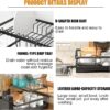 Plastic Dish Drainer, Dish Rack With Draining Board Set For Crockery Sets & Dish Rack For Counter, Tray, Drink Holder & Cutlery Traydish Glas (3 Layer), 32X8X8 Cm,Black