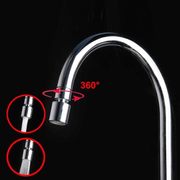 ALTON ALD760, ABS Dual Flow Aerator with Adjustable Joint | kitchen Tap extender | 360 Degree Rotation | Water Saving Aerator | Fits F22 and M24 mm taps