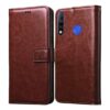 Amazon Brand-Solimo Flip Leather Mobile Cover (Soft, Flexible & Kickstand Amazon Brand-Solimo Flip Leather Mobile Cover (Soft, Flexible & Kickstand Back case) Compatible for Tecno Spark 4 (Brown)