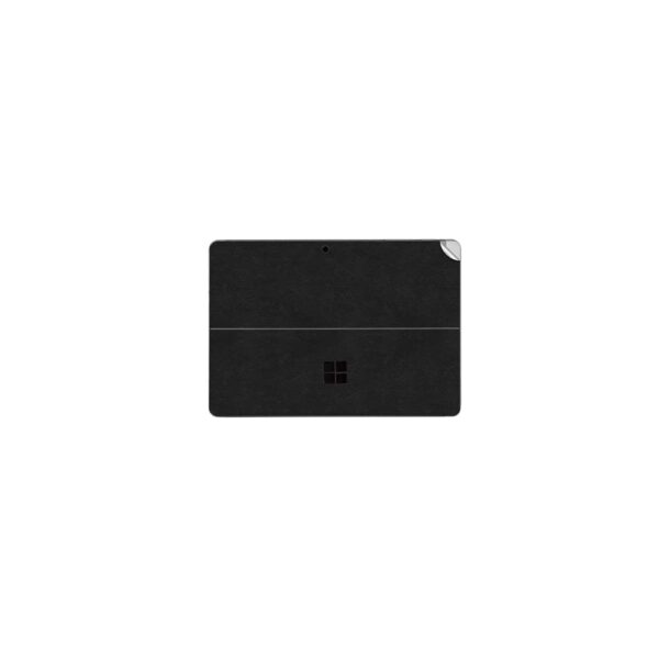 GADGETS WRAP Premium Vinyl Laptop Decal Top Only Compatible with Microsoft Surface Go - Black Leather