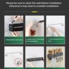 Kitchen Shelf Wall Mount Knife Holder, Towel Hanger, Spatula Ladle Hanging Hooks, Cutlery Storage Rack - Advanced Non-Rust Stainless Steel Alloy, Multi-Purpose (44x4.5x8cm)