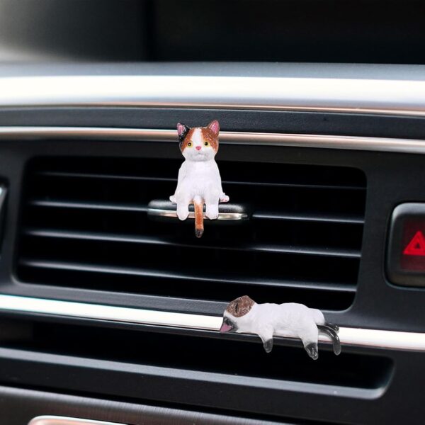 5pcs Cat Car Accessories,PVC Cat Figurine for Cars Home Garden Decor,Car Decorations Interior Dashboard Accessories (Style 2)