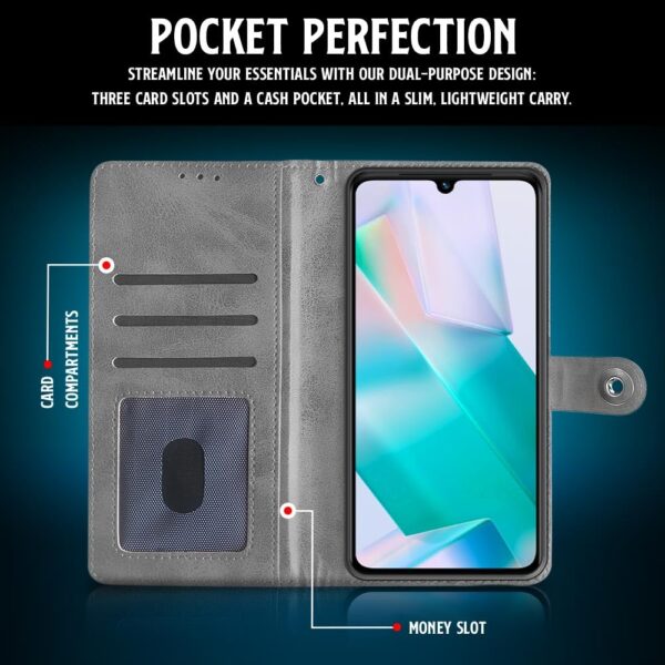 1777275499_WOW-IMAGINE-Shock-Proof-Flip-Cover-Back-Case-for-iQOO-Z6-5G-Vivo-T1-5G-Vivo-Y75-Vivo-Y55-Magnetic-Button-Flip-Case-Wallet-Pockets-Stand-Leather-Finish-Stone-Grey.jpg WOW IMAGINE Shock Proof Flip Cover Back Case for iQOO Z6 5G | Vivo T1 5G | Vivo Y75 | Vivo Y55 (Magnetic Button Flip Case | Wallet Pockets & Stand | Leather Finish | Stone Grey)