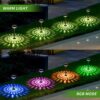Solar Garden Lights 2-Pack LED Light Outdoor 2-Mode Warm RGB Color Changing Solar Pathway Lawn Bright Lamp for Garden Decor Landscape Lighting (Warm+RGB)