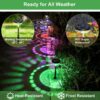 Solar Garden Lights 2-Pack LED Light Outdoor 2-Mode Warm RGB Color Changing Solar Pathway Lawn Bright Lamp for Garden Decor Landscape Lighting (Warm+RGB)